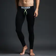 Seeinner мужское хлопковое однотонное Термобелье Нижнее белье теплые леггинсы нижнее белье кальсоны брендовые Горячие
