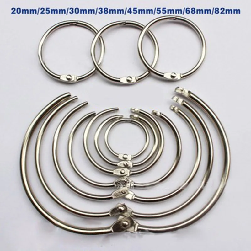 

10pcs Shellhard Metal Hinged Ring Charms Book Binder Craft Photo Album Hinge Scrapbook DIY Tool Keychain Jewelry