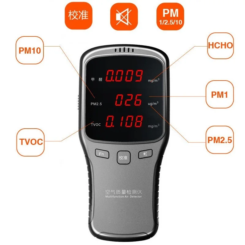 WP6910 PM1.0 PM2.5 PM10 метр PM2.5 Сенсор тестер Измеритель HCHO детектор воздуха с Перезаряжаемые литиевых Батарея