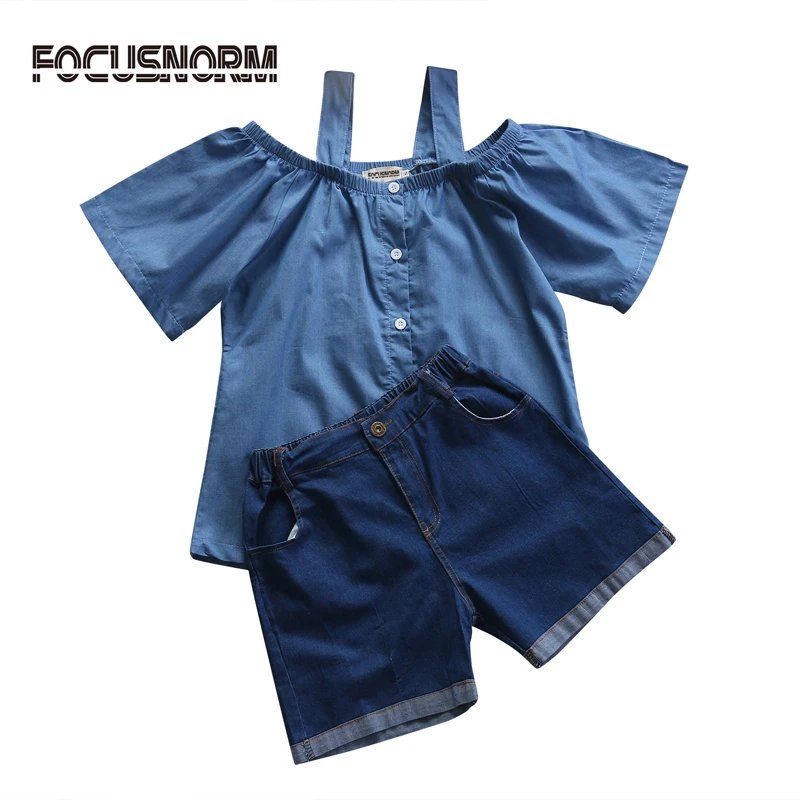 2 шт. футболка с коротким рукавом и джинсовые брюки|mother daughter|daughter mothermother daughter clothes |