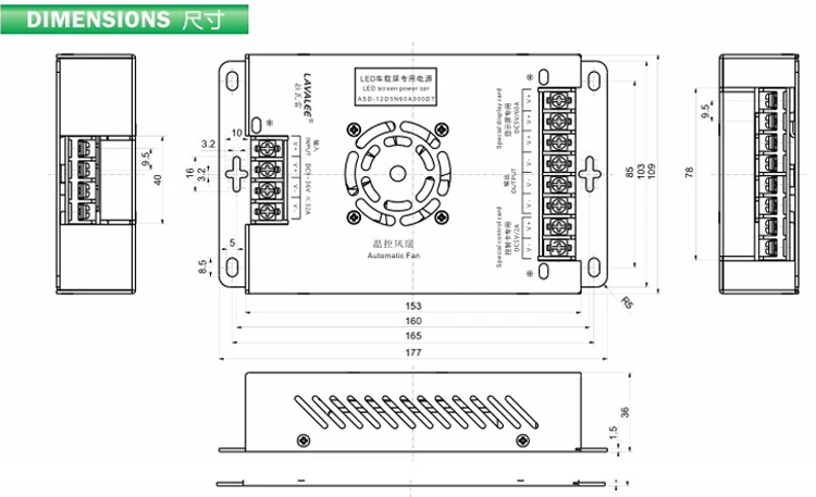 LAVALEE 5V 30A 20A 40A 60A 150W 100W 200W 300W светодиодный дисплей для такси Питание