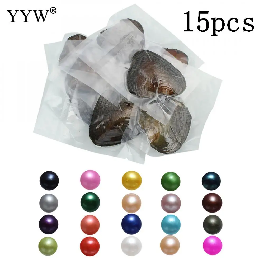 

15pcs/Lot Random Color Oyster Wish Pearl Freshwater Pearl Beads Vacuum-Packed Jewelry 7-8mm Love Wish Pearls Oysters