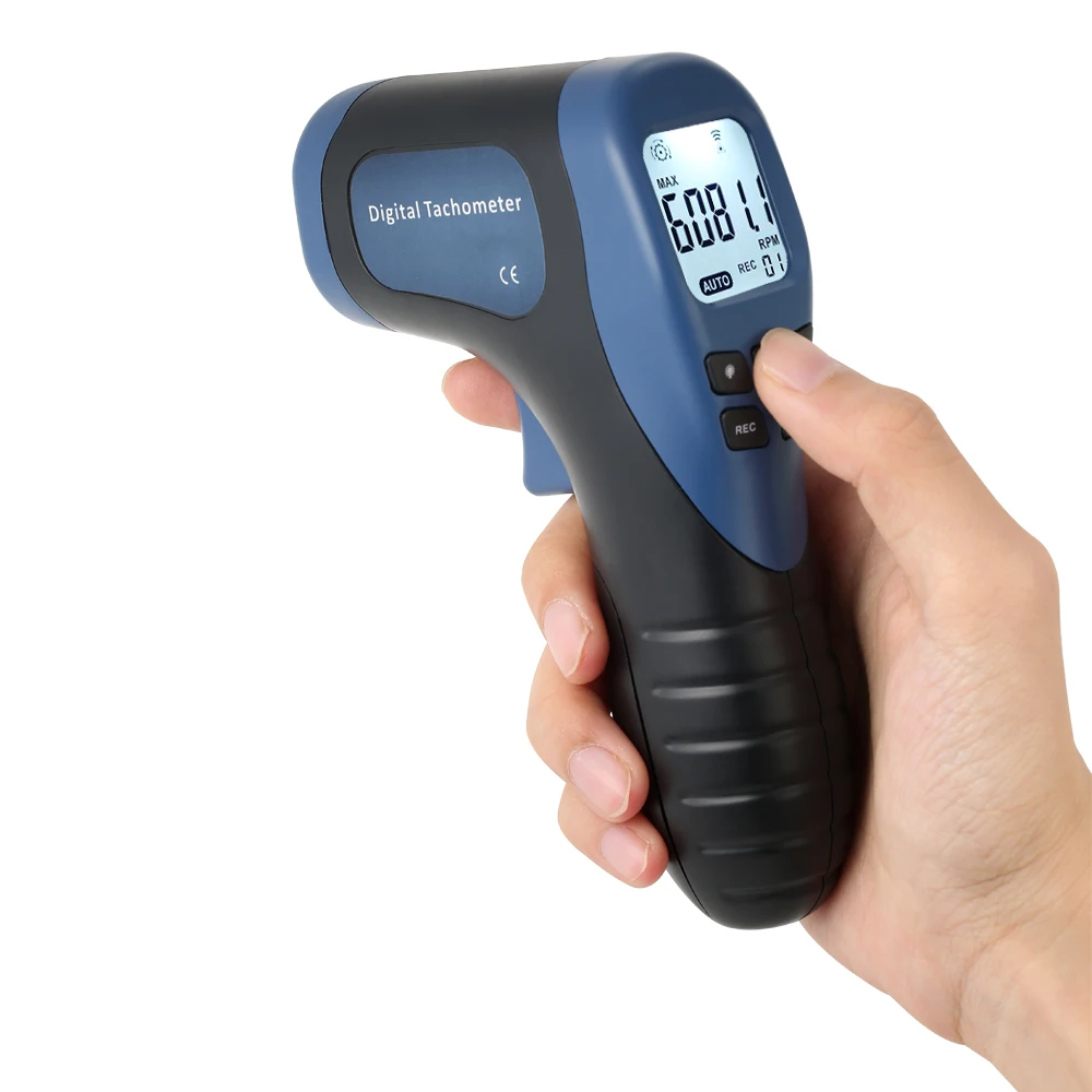 Handheld Digital Photo Tachometer LCD rpm meter Laser Non-Contact Tach Range 2.5-99999RPM Motor Speed Meter +1pc Reflective Tape ph measurement