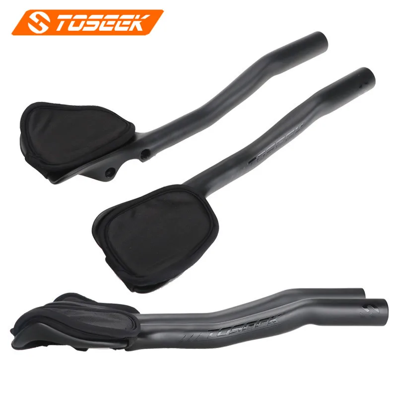 

Carbon Bicycle Triathlon Bar Toseek Bike Extender TT Bar Carbon Aero Rest Handlebar Bicycle Parts