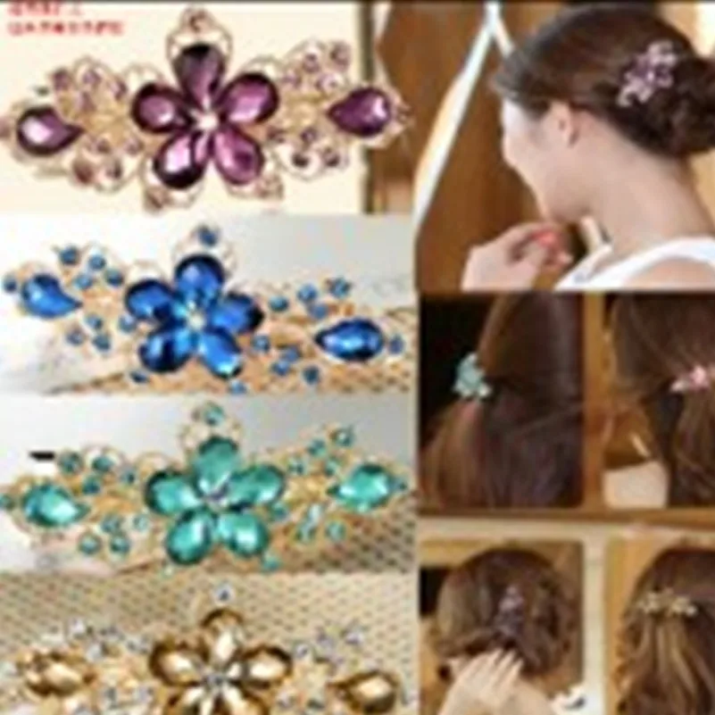 

2018 new fashion boutique five-flower hairpin bride wedding headdress