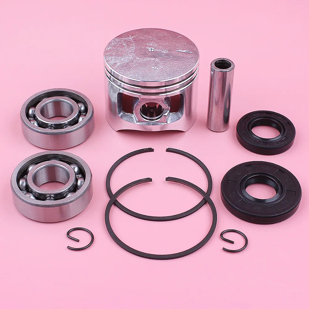 45mm Piston Ring Kit For Chinese 5200 52cc w Crank Bearing Oil Seal Set Chainsaw