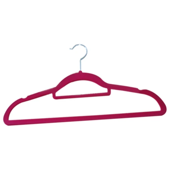 Набор из 10 нескользящих ультра-тонких вешалок для одежды для взрослых с поворотом на 360 градусов с начесом для галстука, вырезанные плечи - Цвет: rose red