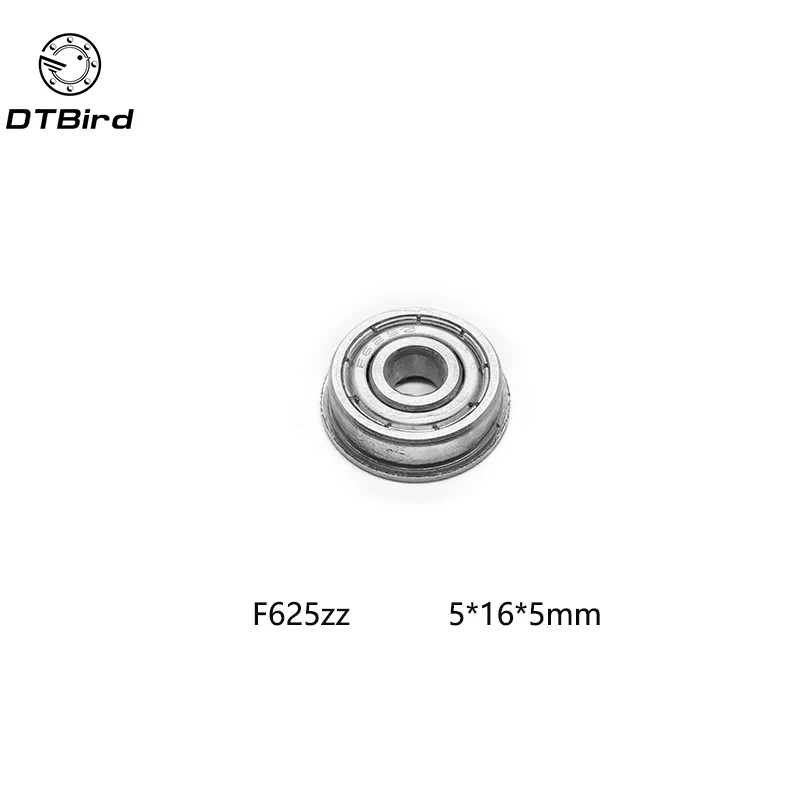 10pcs F625-2Z F625ZZ F625zz F625 zz Flanged Flange Deep Groove Ball Bearings 5 x 16 x 5mm Free shipping for 3D printer 10pcs F625-2Z F625ZZ F625zz F625 zz Flanged Flange Deep Groove Ball Bearings 5 x 16 x 5mm Free shipping for 3D printer