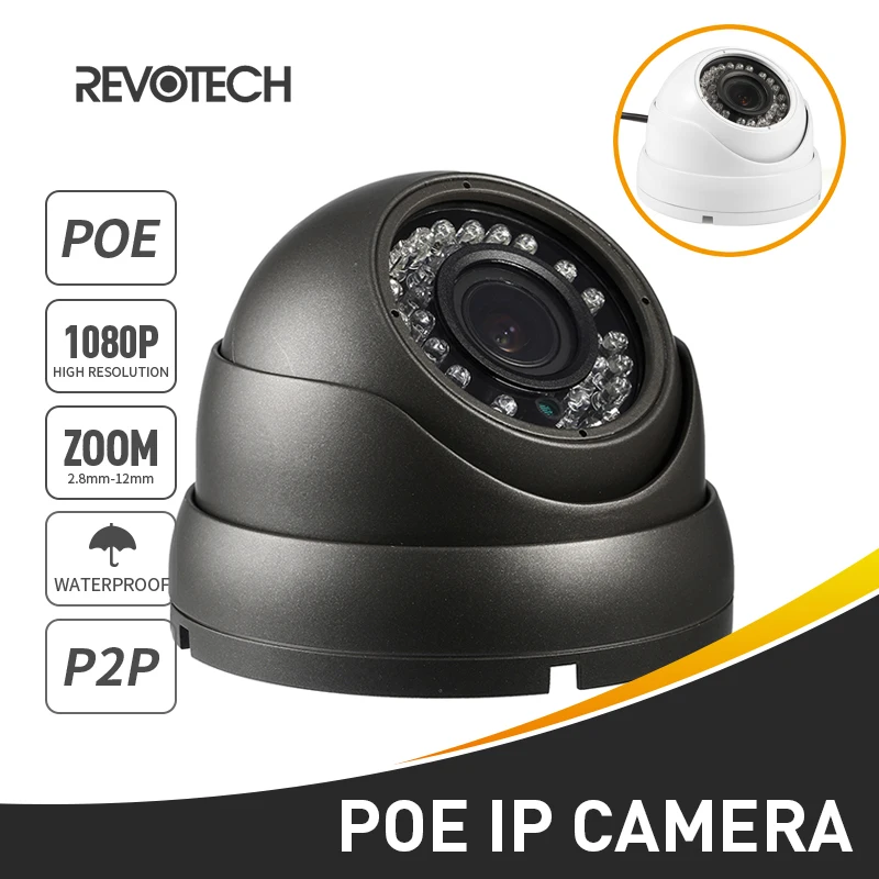 

POE Outdoor 1080P 4X Motorized 2.8-12mm Auto Zoom IP Camera 36 LED 2.0MP Waterproof Security Night Vision Camera ONVIF P2P CCTV