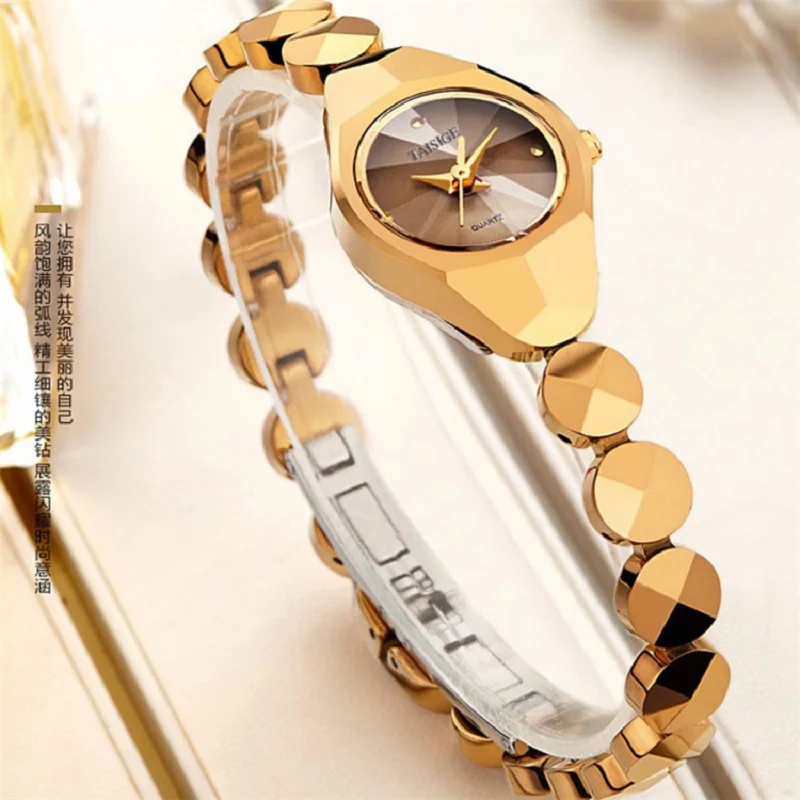 

luxury gold ladies watch quartz taisige brand women wristwatches Tungsten steel waterproof fashion woman clocks