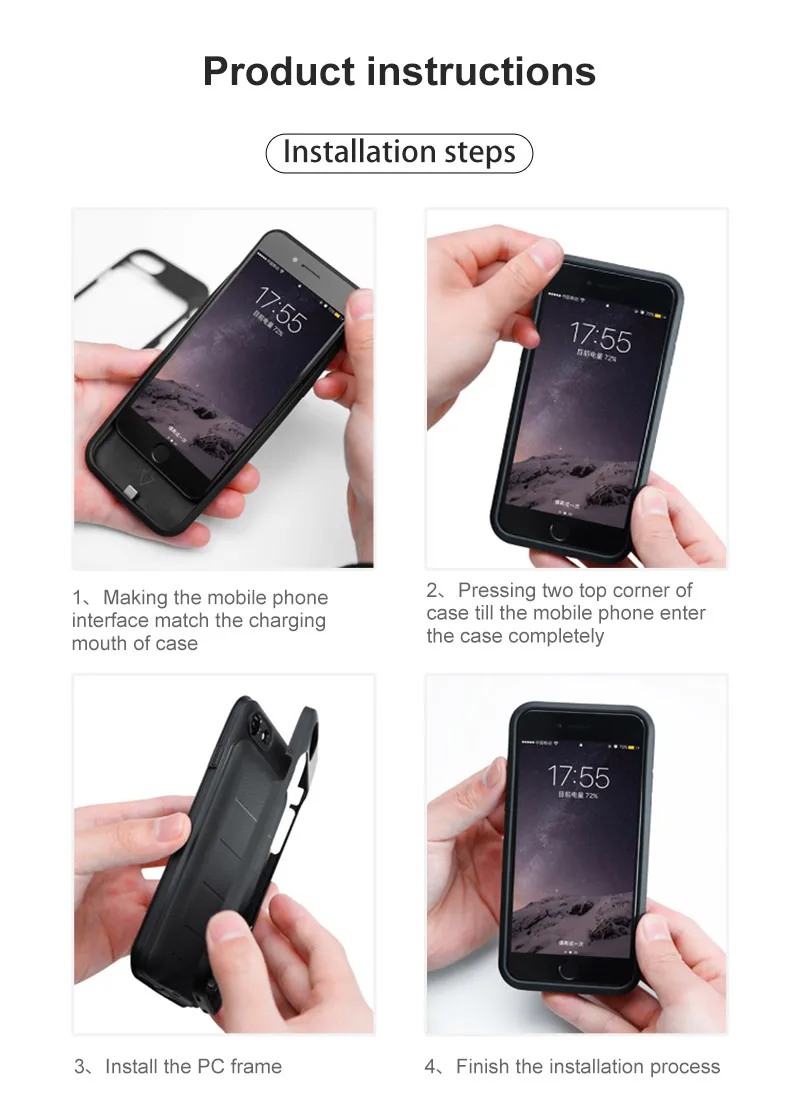 baseus magnetic battery charger case for iphone 7 7 plus 2500mah 3650mah external backup battery case for iphone 7 power bank