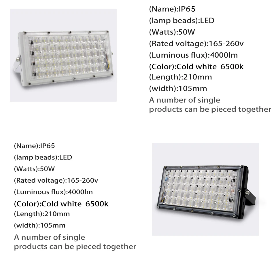 Outdoor-IP66-Waterproof-Outdoor-Lighting-50W-Ultra-bright-LED-Flood-Light-DIY-Combination-LED-Projector-Garden-Street-Lamp3