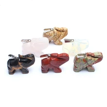 Натуральная Подвеска из драгоценного камня 36*28 мм подвеска слон желтый тигровый глаз красная яшма розовый кварц камень подвески ювелирные изделия