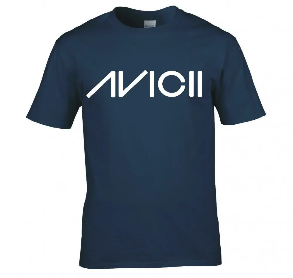 Новые модные мужские футболки 100% лето хлопок короткий рукав Футболка avicii логотип