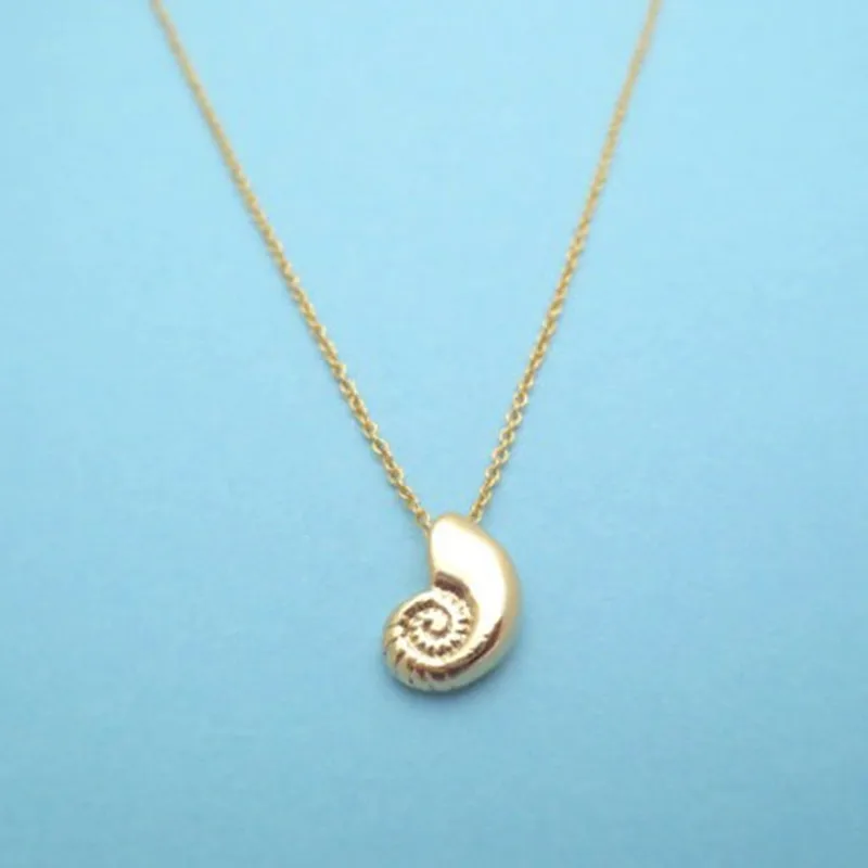 Shunyun New Gold Silver Seashell Necklace Voice Shell Necklace Spiral