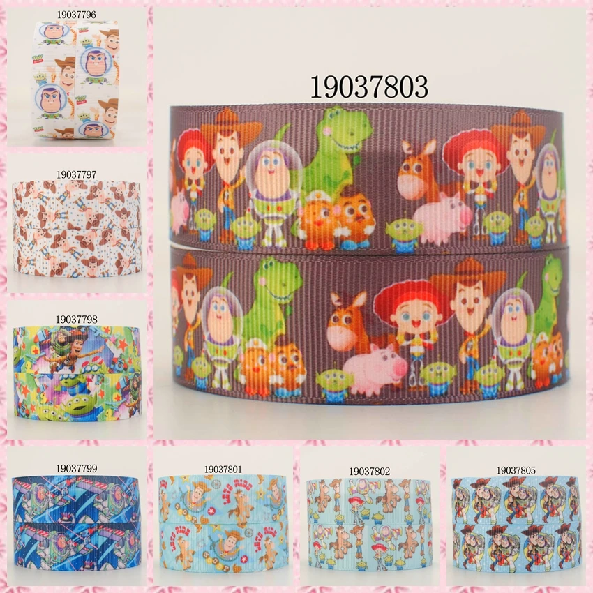 

New 50 yardst toy story pattern cartoon ribbon printed grosgrain ribbon 19037797