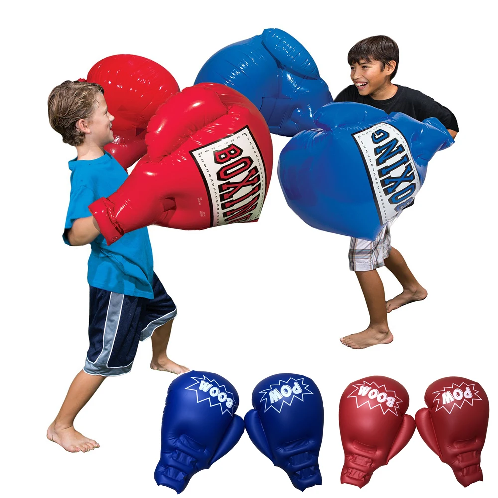 

1 Set Thicken Inflatable Boxing gloves Kids Adult Vent Toy Foldable Fitness Body Building Muay Thai practice supplies