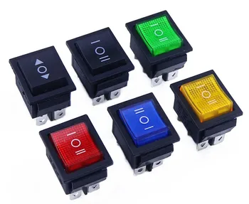

Latching 6P 2Circuits Rocker Switch 16A 250VAC 20A 125V colour Light KCD4