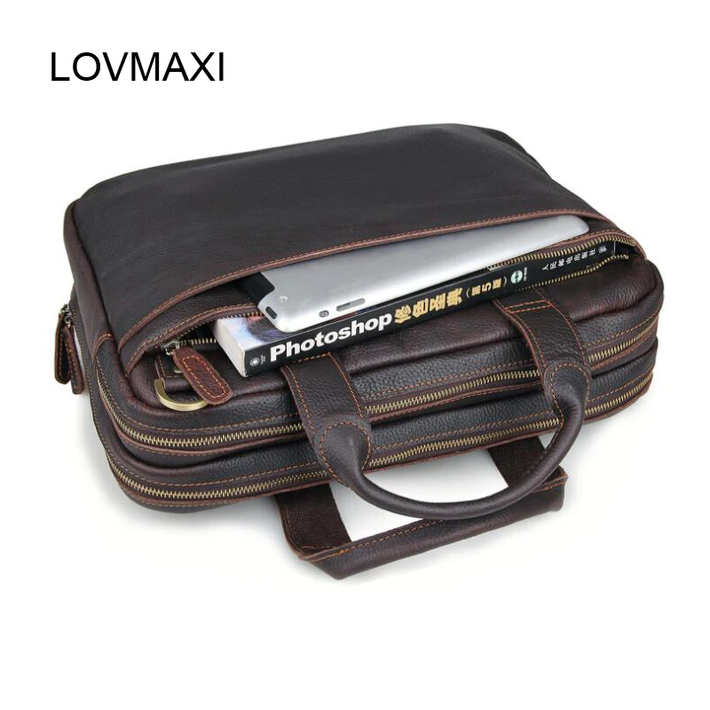 Lovmaxi 2017 جديد رجال النفط جلد طبيعي ، الذكور محمول رجل جلد البقر حقائب الكتف الصليب الهيئة bag7092