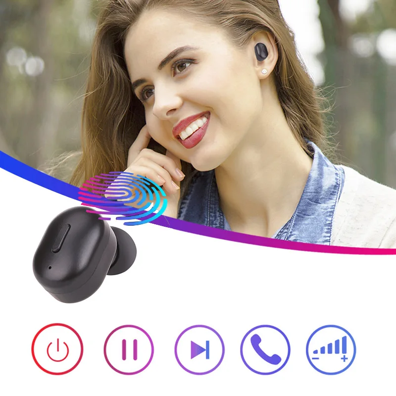 Rovtop Mini TWS Bluetooth 5,0 наушники беспроводные Bluetooth наушники HiFi водонепроницаемые стерео наушники-вкладыши с микрофоном спортивные наушники Z2