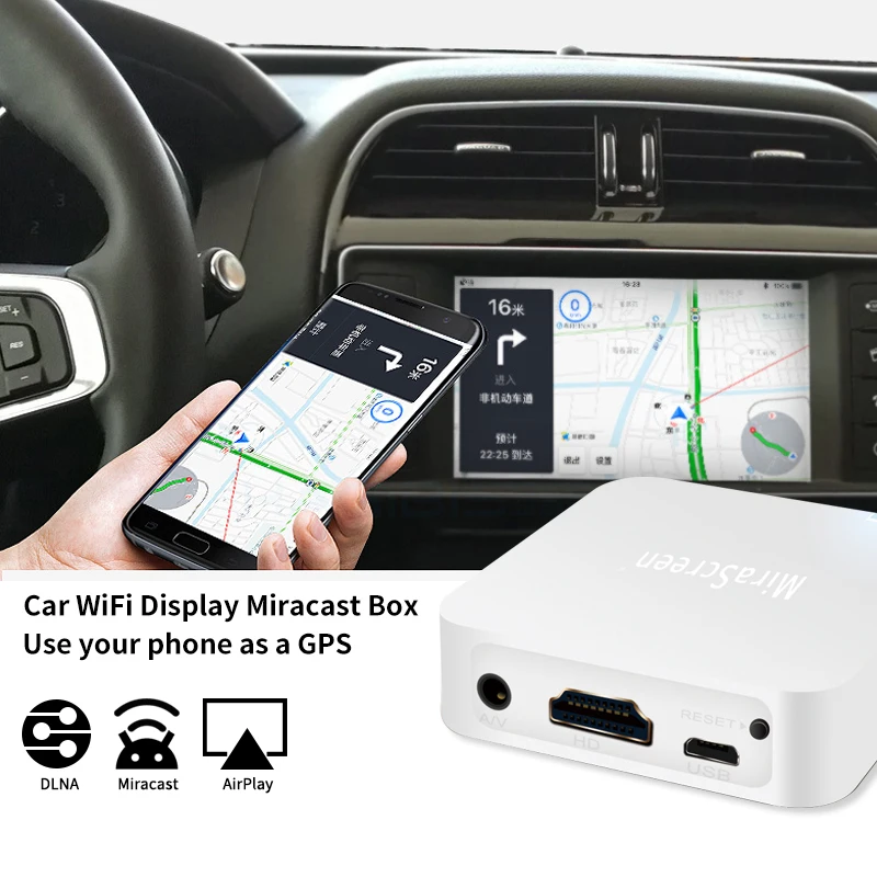  X7 Car Wireless WIFI Mirror link Box HDMI Dongle For iOS Android Phone Audio Video Miracast DLNA Sc