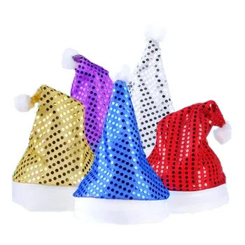 

Cute Hat Sequins Party Hat Cosplay Santa Claus For Kids Adults Party Christmas Halloween