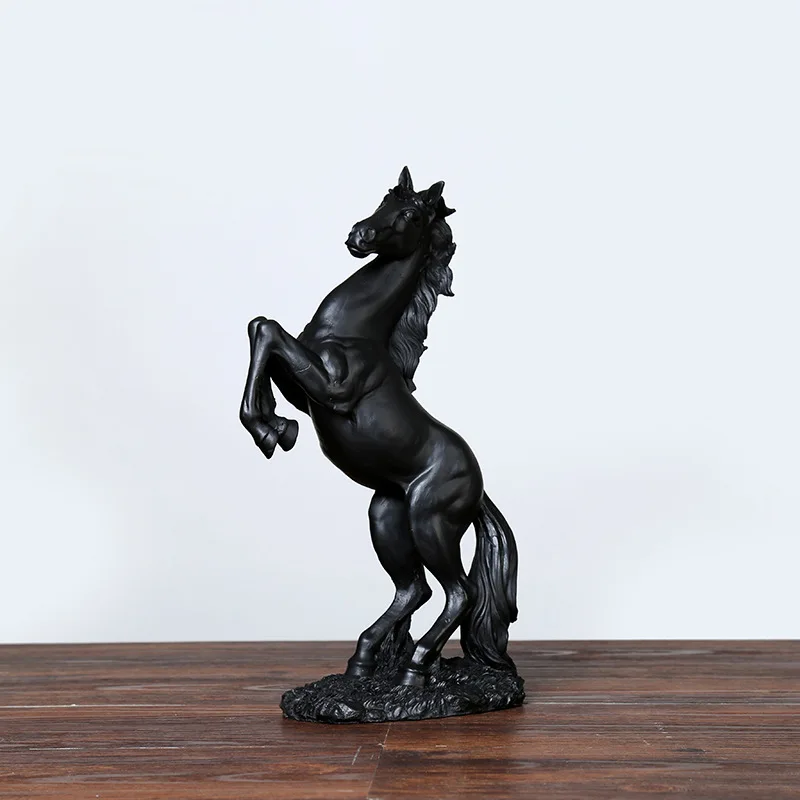 VILEAD 31,5 см Фигурки лошадей из смолы, креативная статуя животных, винтажный домашний декор, Европейский орнамент, современное офисное украшение