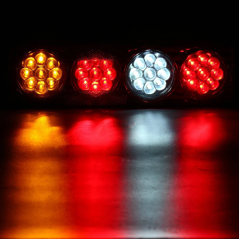 2pcs Rear 12V//24V Light for Truck 36 LED Lamp Tail Lights Boat Trailer Camper