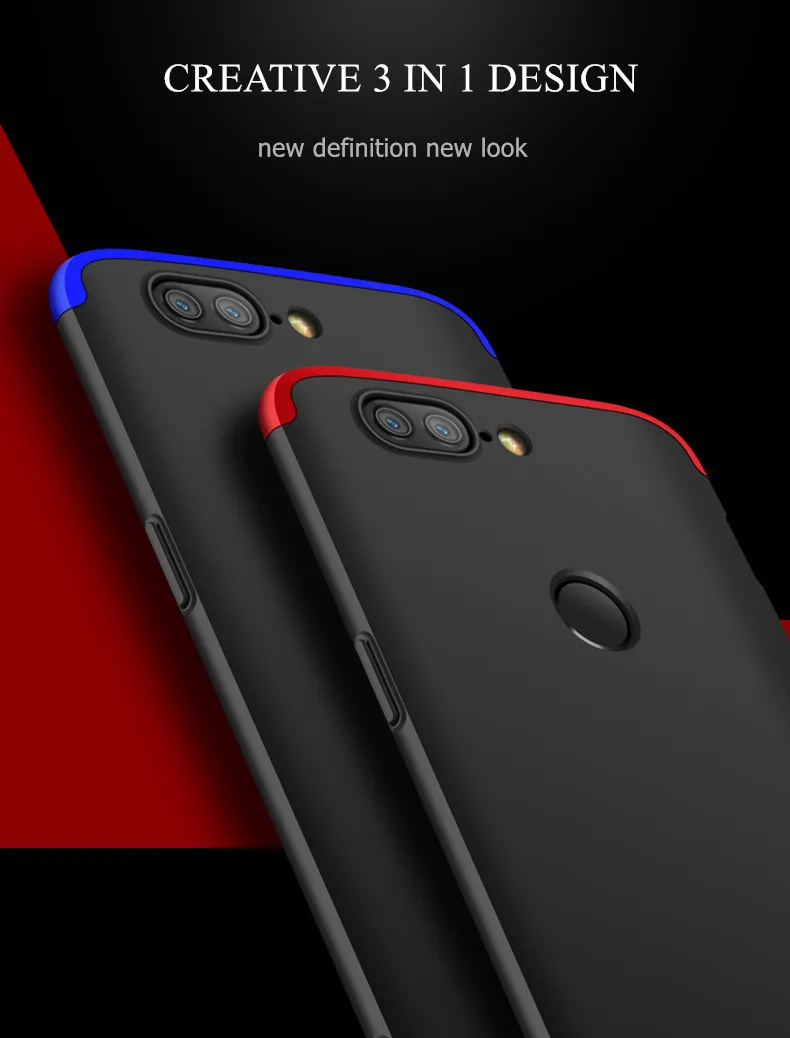 GKK Case for Oneplus 5T 5 Oneplus 6 6t Case Shockproof 360 Protection Armor Hard 3 in 1 Matte Cover for Oneplus 5 Fundas Coque -