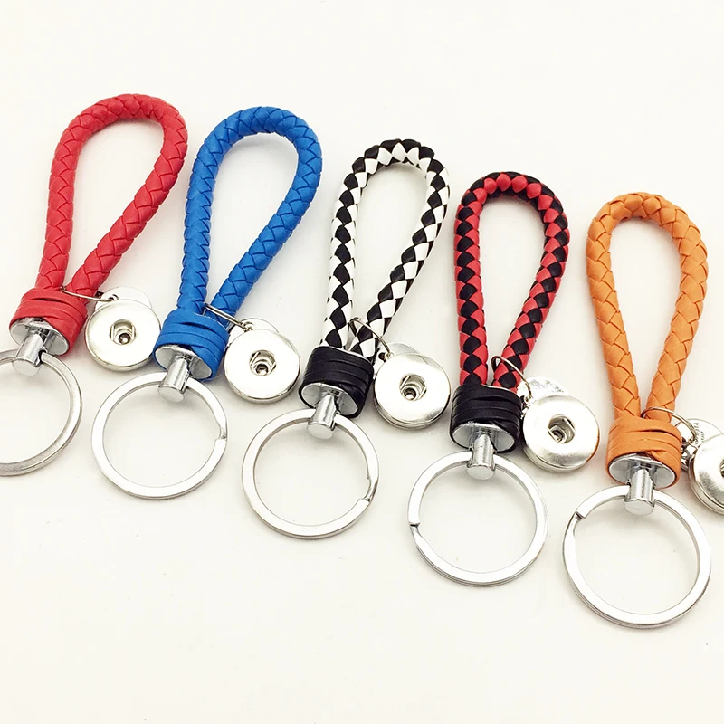 

BOBOSGIRL newest PU leather Keyring keychain key chain NK1337 ( fit 18mm 20mm snaps)