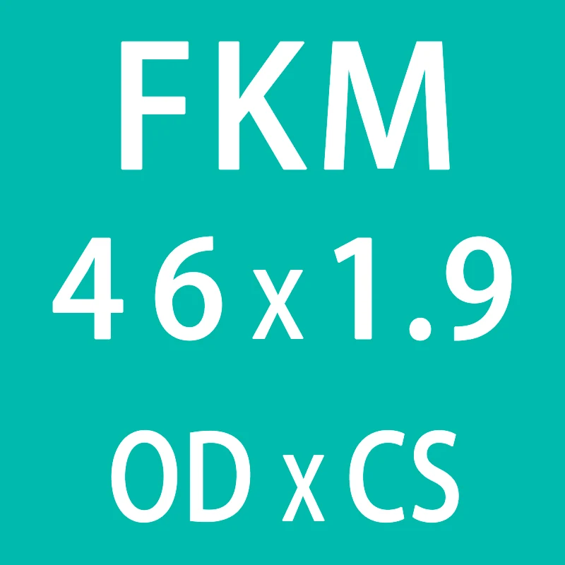 5 шт./лот резиновое кольцо зеленый FKM уплотнительное кольцо 1,9 мм Толщина OD41/42/43/45/46/47/48/49/50 мм каучук Тюлений жир прокладка шайба - Цвет: OD46mm