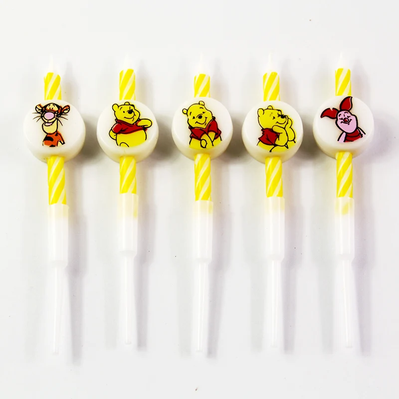 

Disney Winnie Creative Cartoon Candle Decorative Wax Paraffin Colorful Candles For Birthday Party Cake Decoration