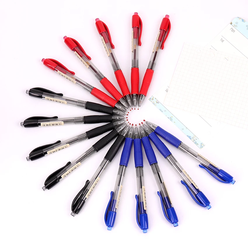 1 шт. пластиковая гелевая ручка красные, синие Черная гелевая ручка 0,7 мм Заправка для письма для офиса письменные принадлежности студенческий экзамен ручка школьные принадлежности