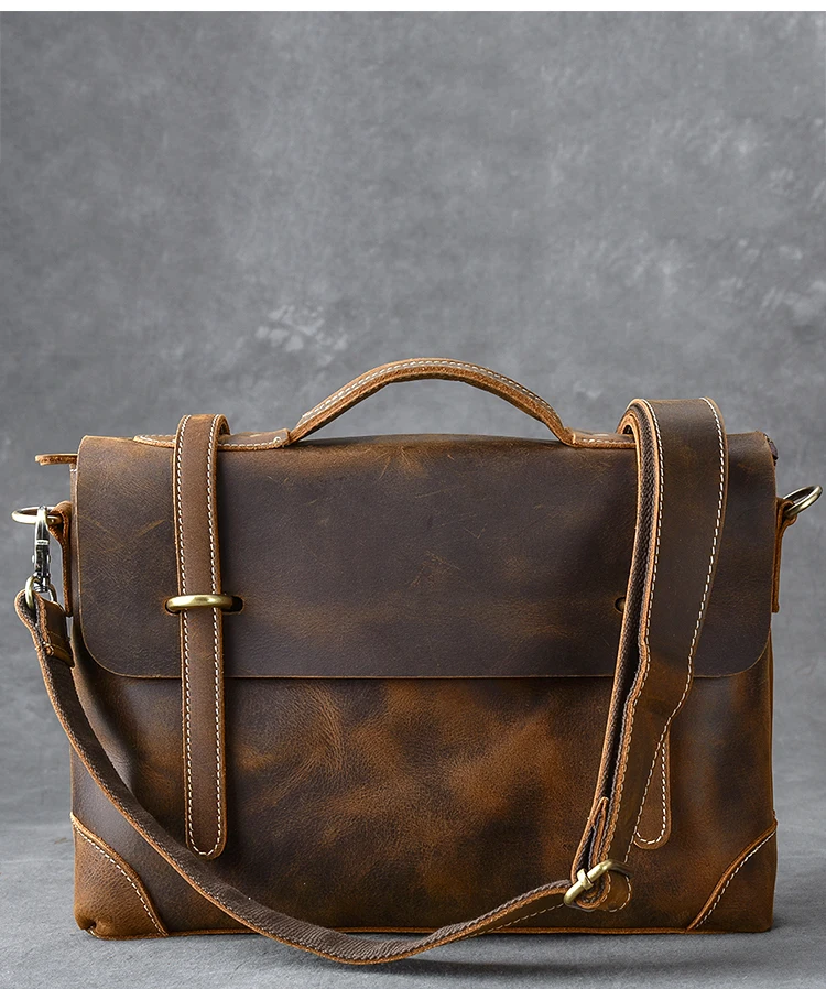 Британский ветер crazy horse кожаная сумка для мужчин первый слой кожа 13 дюймов ноутбук портфель Наплечная маленькая сумка через плечо