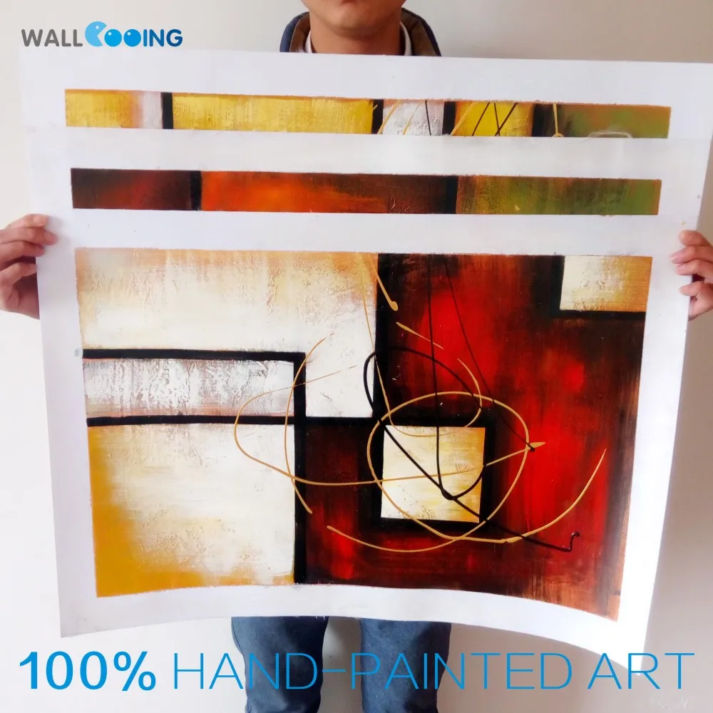 3 шт. ручная роспись на холсте Масляные картины современные абстрактные для