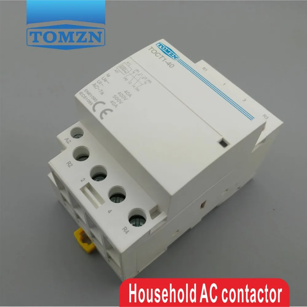 TOCT1 4P 40A 2NC 2NO 220V 400V~ 50/60HZ Din rail бытовой ac Контактор В соответствии с стандартом