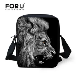 Forudesigns Для мужчин Курьерские сумки черный Повседневное мужской Сумки через плечо тигр леопард лев печать маленькая сумка через плечо Bao SAC