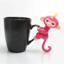 13cm New Finger Child Toy Finger Monkey Kid Colorful Finger baby Monkey Kawaii Pet Toys For Children only LED glow and turn