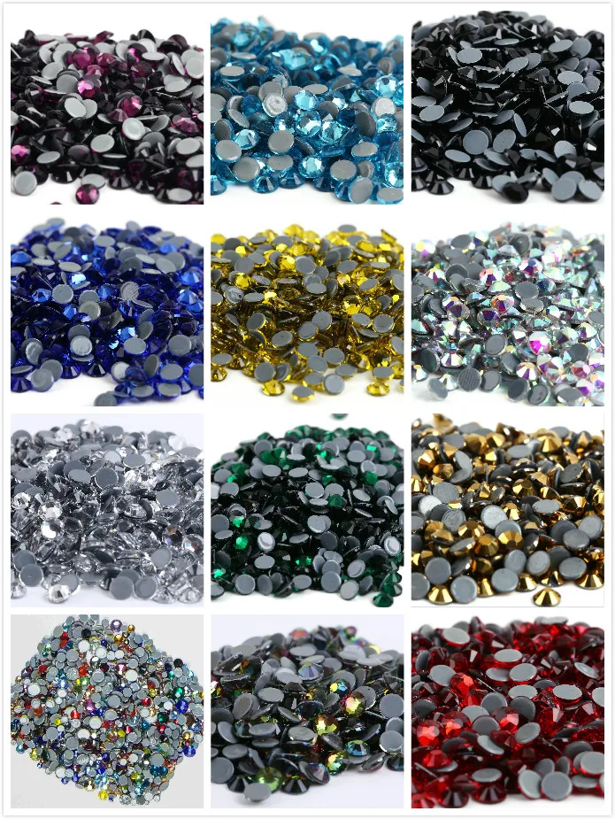 

AAAA Quality 37Colors SS6,SS10,SS16,SS20,SS30 DMC Flatback Crystals Hot Fix Rhinestones,Crystal Glass Garment Rhienstones