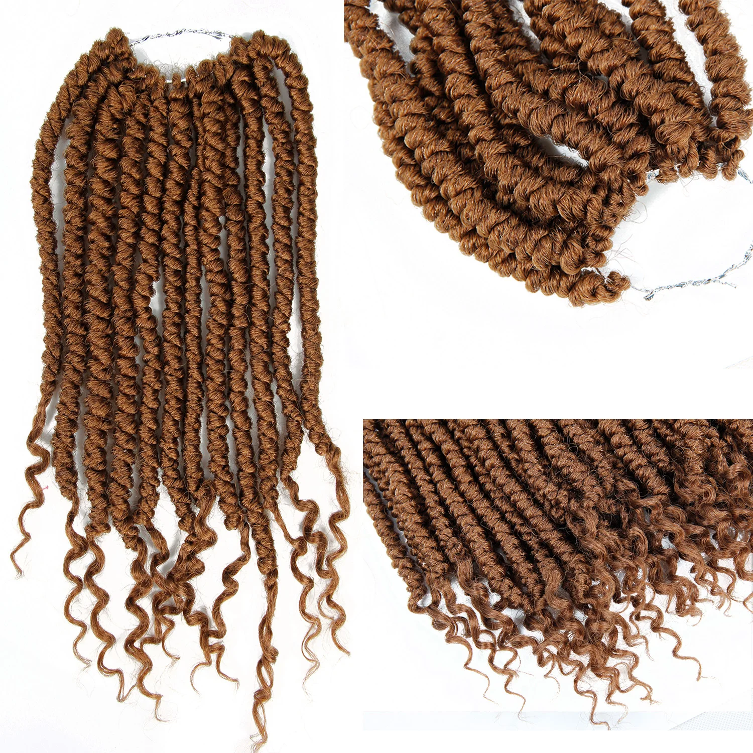 Kinky Curly Crochet Hair Braid 14inch 12 roots/pack 55g Ombre Synthetic Braiding Hair extensions
