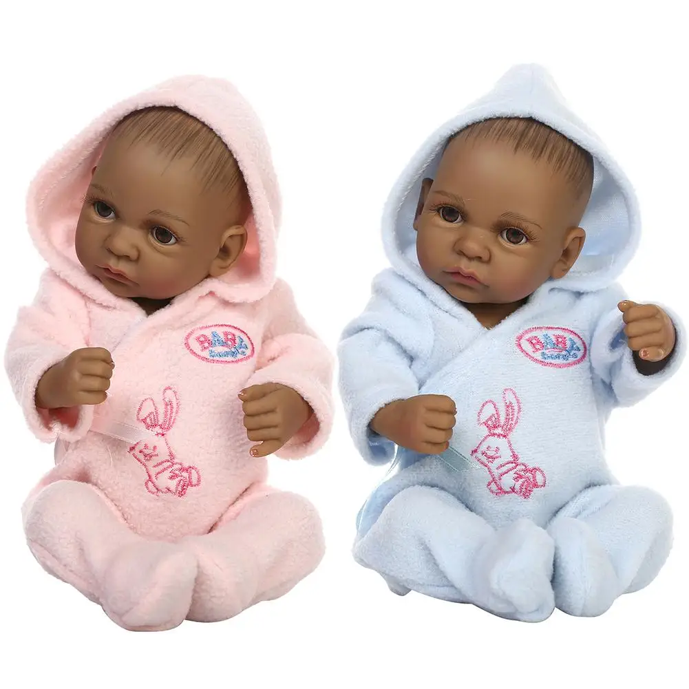 Мода 25 см Открытый средства ухода для век Reborn Baby Doll с капюшоном винил силиконовые дети сопровождать игрушки