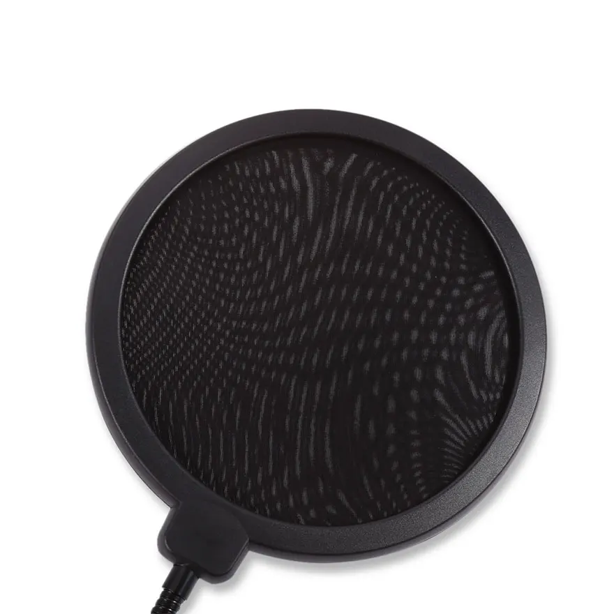Double Layer Pop Filter Studio Mic Wind Screen Pop Filter Swivel Mount