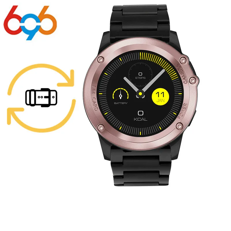 

696 H1 Smart Watch Android 4.4 OS Smartwatch MTK6572 512MB 4GB ROM GPS SIM 3G Heart Rate Monitor Camera Waterproof Sports Wristw
