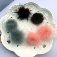 Новинка, 5 цветов, мягкие серьги-гвоздики с помпоном из меха норки для женщин, девушек, милые серьги для волос, модные украшения, рождественский подарок