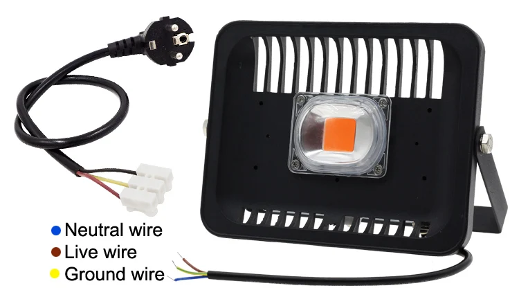 Полный спектр светодио дный растут прожектор IP65 Водонепроницаемый высокое Мощность 30 Вт 50 Вт 100 Вт 220 В для растений с разъемом ЕС роста