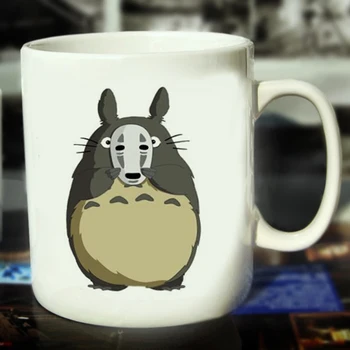 

New Totoro Ceramic Coffee Mug White Color Or Color Changed Cup Mask---Loveful