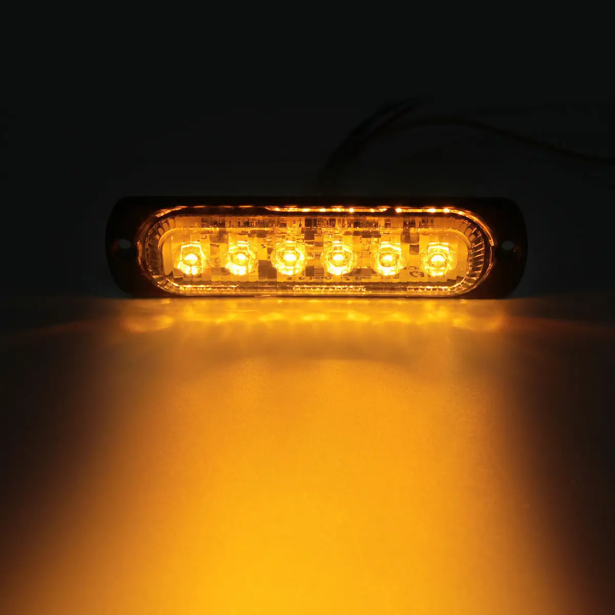 10 шт. 6LED автомобиль грузовик предупреждение о чрезвычайном происшествии восстановления вспышка проблесковый маячок светло-желтого цвета 18 W светодиодные дневные