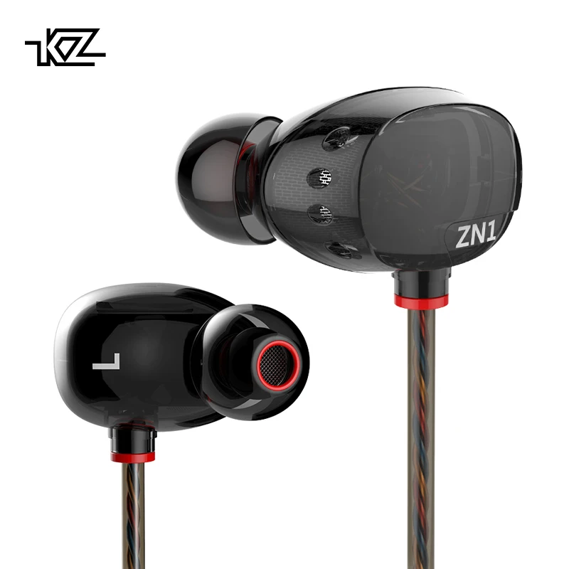 KZ ZN1 Special Earphones Dual Driver In-Ear Headphones HiFi Noise Cancelling Stereo Earphone With Microphone Gaming Headset KZ ZN1 Special Earphones Dual Driver In-Ear Headphones HiFi Noise Cancelling Stereo Earphone With Microphone Gaming Headset