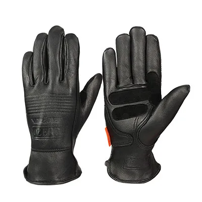 Мотоциклетные Перчатки OZERO из натуральной овчины, ретро перчатки для мотокросса, мотоциклистов, гонок, верховой езды, ручного мотора, мото перчатки для мужчин 5011 - Цвет: Black