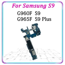 Оригинальная материнская плата для samsung Galaxy S9 Plus G960F G960U G960FD G965F G965U G965FD логическая плата протестирована хорошо ок Мб с чипами